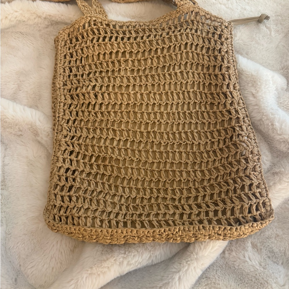 Handwoven Tan Tote Bag - Picture 3 of 5